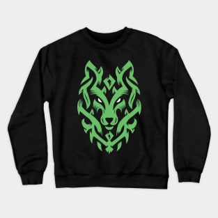 Wolf Tribal Ornament lovely blend drawing cute cool colorful Design Crewneck Sweatshirt